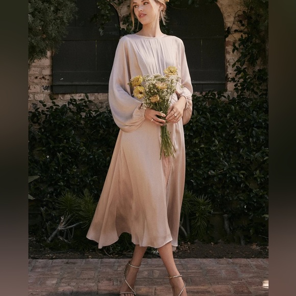 Astr the label MARIN DOLMAN SLEEVE MIDI DRESS - champagne - Picture 4 of 7